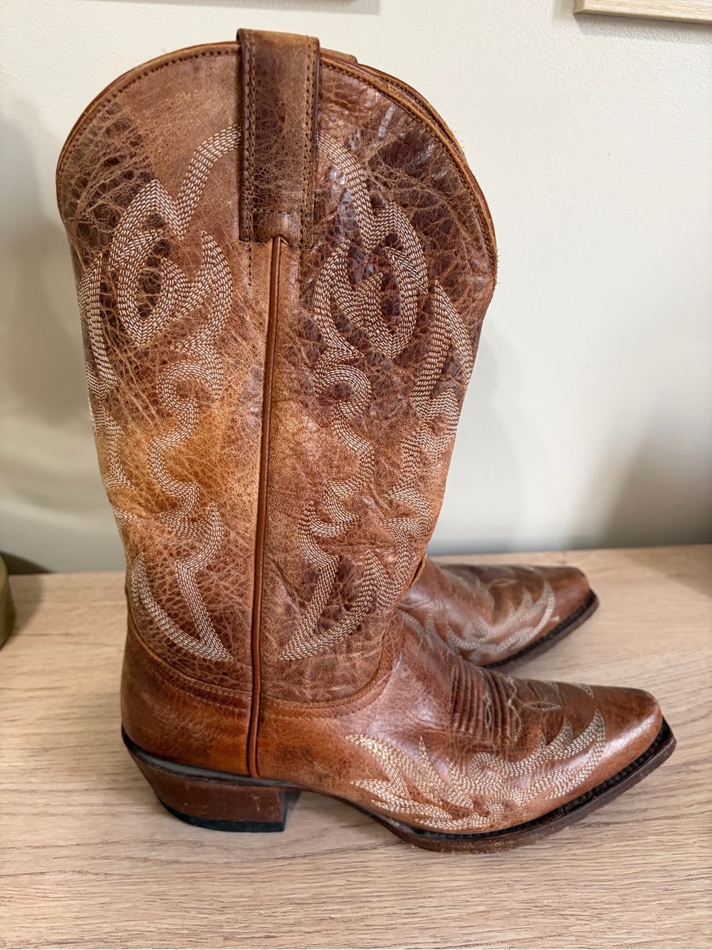 Women’s Brown Western Leather Cowboy Boots